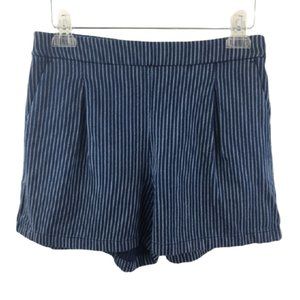 J Crew Mercantile 4” Stripe Pull On Shorts Blue M